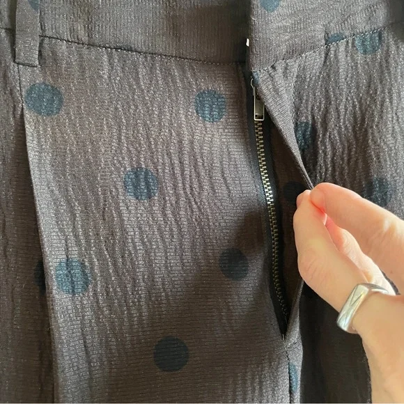 Creatures of Comfort semi sheer polka dot pants trousers fits size 6 brown - Picture 6 of 12